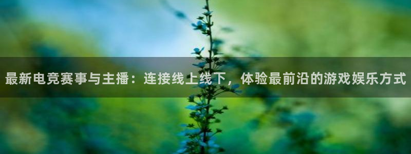 奇亿娱乐开户测速：最新电竞赛事与主播：连接线上线下，体验最前